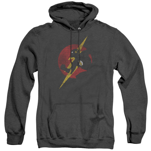 Image for Justice League of America Heather Hoodie - Flash Symbol Knockout