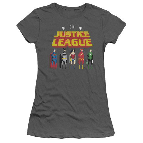 Image for Justice League of America Standing Below Girls Shirt