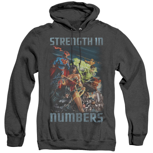 Image for Justice League of America Heather Hoodie - Strength in Numbers