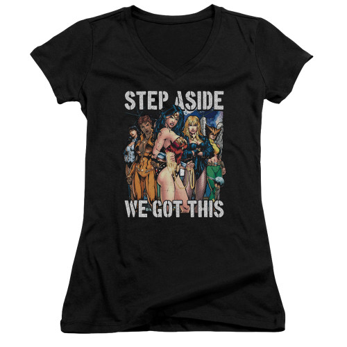 Image for Justice League of America Girls V Neck - Heroines