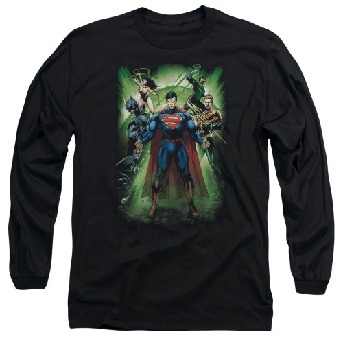 Image for Justice League of America Long Sleeve Shirt - Power Burst