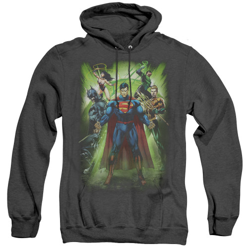 Image for Justice League of America Heather Hoodie - Power Burst