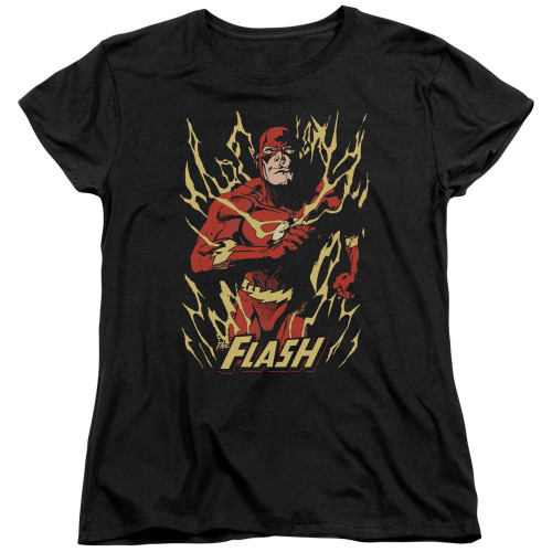 Image for Justice League of America Flash Flare Woman's T-Shirt
