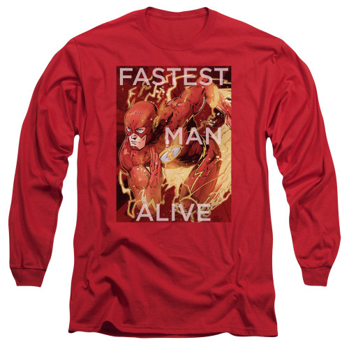 Image for Justice League of America Long Sleeve Shirt - Fastest Man Alive