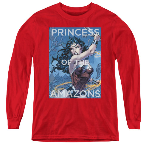 Image for Justice League of America Princess of the Amazons Youth Long Sleeve T-Shirt