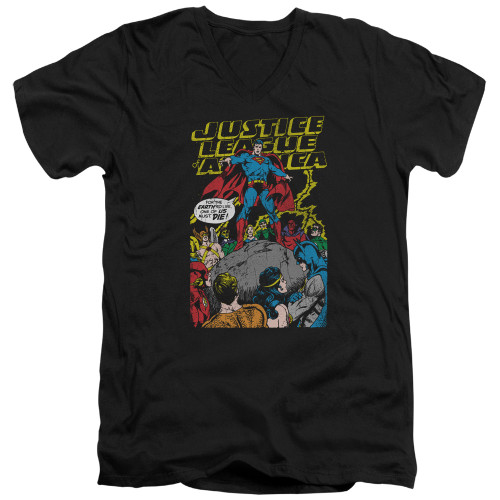 Image for Justice League of America V Neck T-Shirt - Ultimate Sacrifice