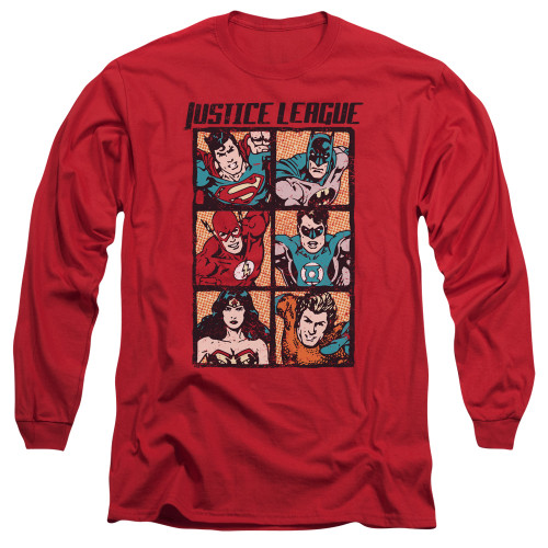 Image for Justice League of America Long Sleeve Shirt - Rough Panels