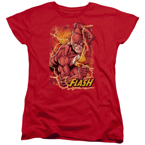 Image for Justice League of America Flash Lightning Woman's T-Shirt