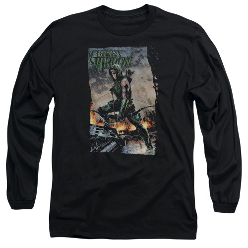 Image for Justice League of America Long Sleeve Shirt - Fire and Rain