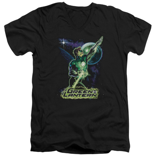 Image for Justice League of America V Neck T-Shirt - Hal Galaxy