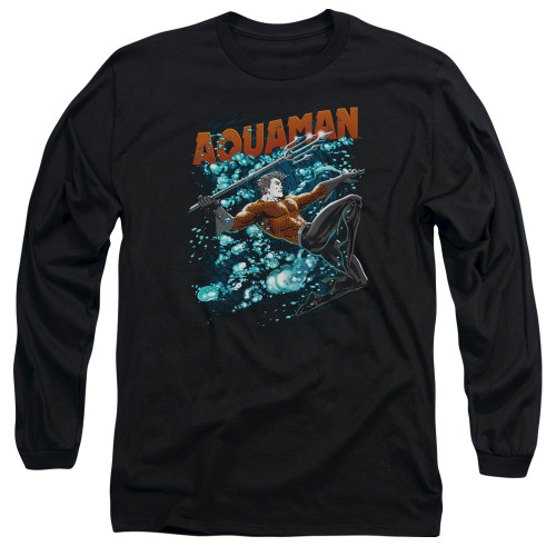 Image for Justice League of America Long Sleeve Shirt - Aqua Bubbles