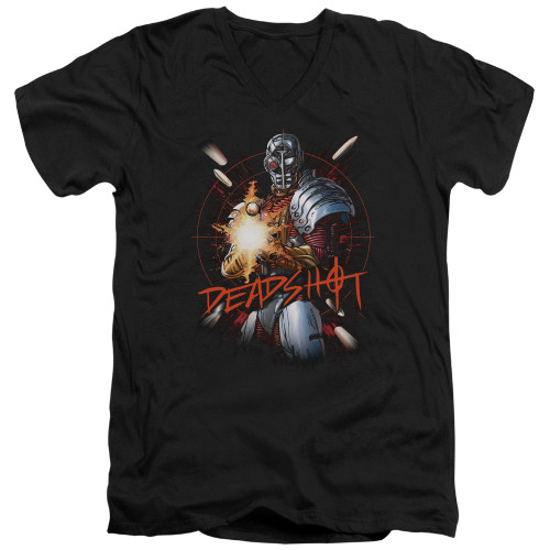 Image for Justice League of America V Neck T-Shirt - Deadshot