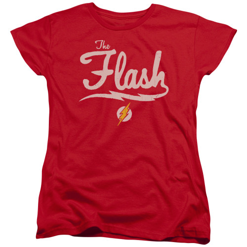 Image for Justice League of America Old School Flash Woman's T-Shirt