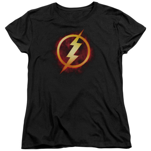 Image for Justice League of America Flash Title Woman's T-Shirt