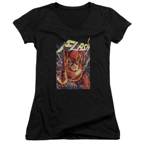 Image for Justice League of America Girls V Neck - Flash One