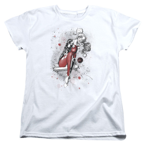 Image for Justice League of America Harley Sketch Woman's T-Shirt