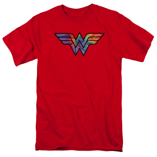 Image for Justice League of America Wonder Woman Tie Dye Logo T-Shirt