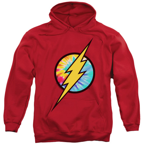 Image for Justice League of America Hoodie - Tie Dye Flash Logo