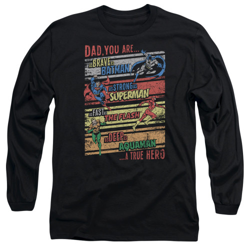 Image for Justice League of America Long Sleeve Shirt - A True Hero