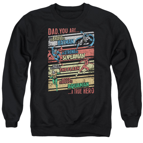 Image for Justice League of America Crewneck - A True Hero