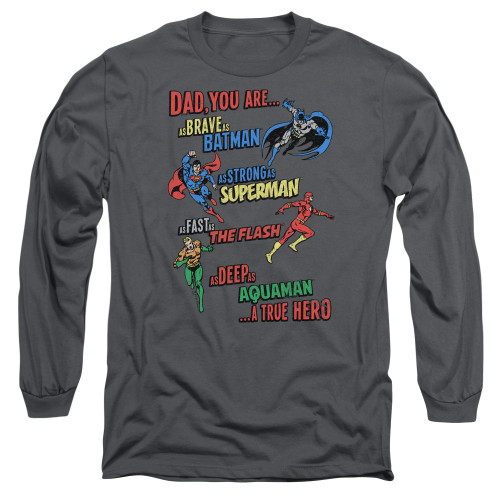 Image for Justice League of America Long Sleeve Shirt - Dad Hero