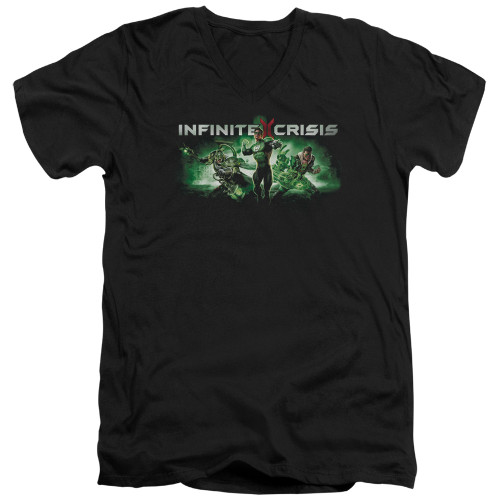 Image for DC Infinite Crisis V Neck T-Shirt - Green Lanterns