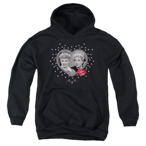 Image for I Love Lucy Youth Hoodie - Hearts and Dots