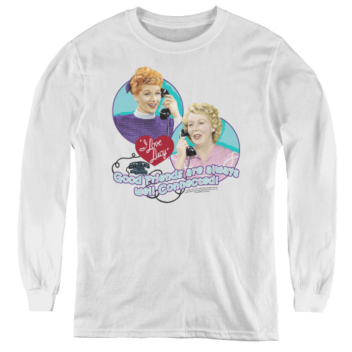 Image for I Love Lucy Youth Long Sleeve T-Shirt - Always Connected