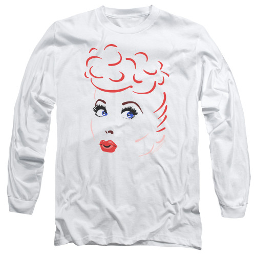 Image for I Love Lucy Long Sleeve T-Shirt - Lines Face