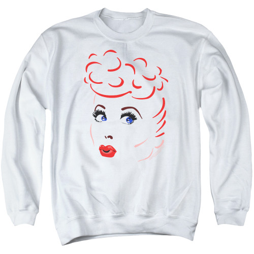 Image for I Love Lucy Crewneck - Lines Face