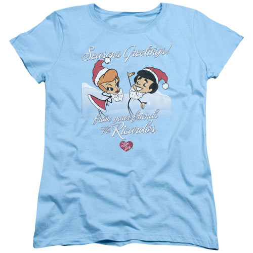 Image for I Love Lucy Woman's T-Shirt - Animated Christmas
