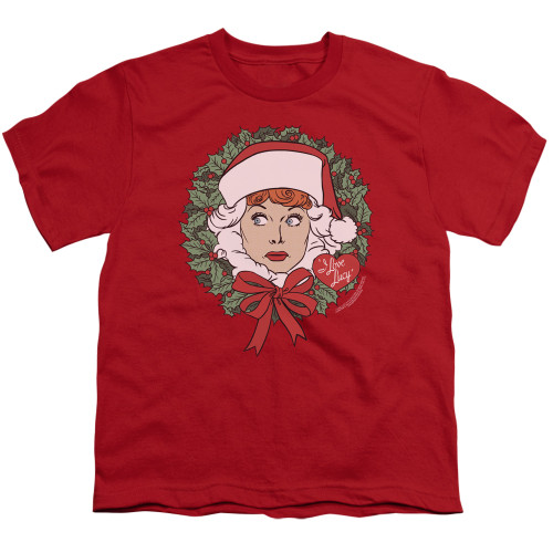 Image for I Love Lucy Youth T-Shirt - Wreath