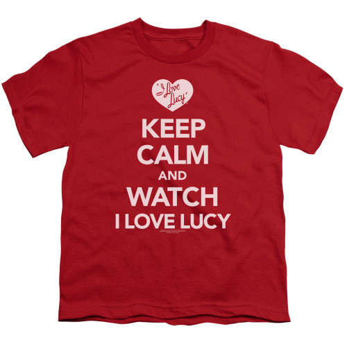 Image for I Love Lucy Youth T-Shirt - Keep Calm and Watch