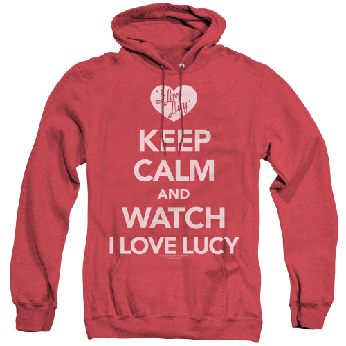 Image for I Love Lucy Heather Hoodie - Keep Calm and Watch