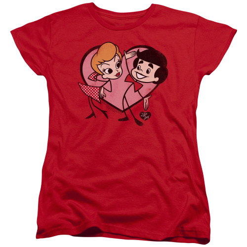 Image for I Love Lucy Woman's T-Shirt - Cartoon Love