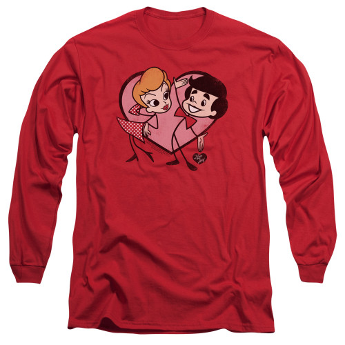 Image for I Love Lucy Long Sleeve T-Shirt - Cartoon Love