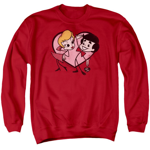 Image for I Love Lucy Crewneck - Cartoon Love