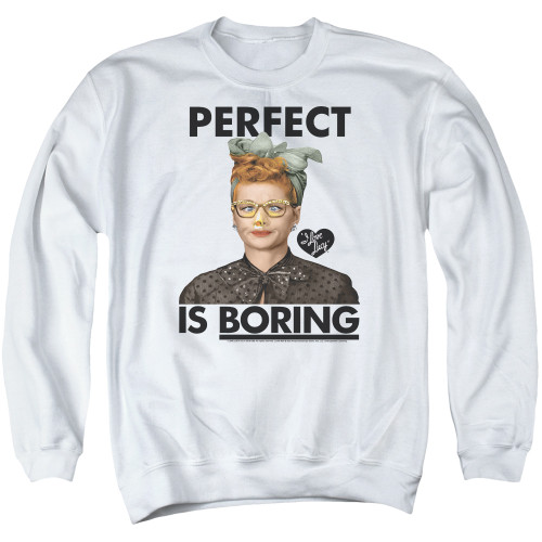 Image for I Love Lucy Crewneck - Perfect is Boring