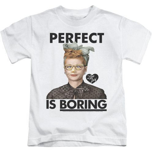 Image for I Love Lucy Kids T-Shirt - Perfect is Boring