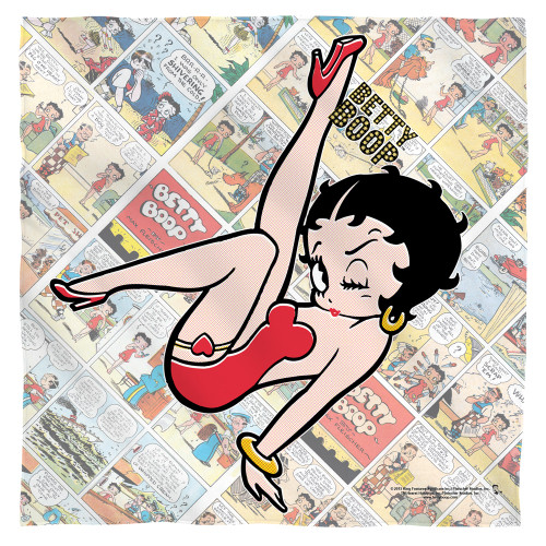 Image for Betty Boop Face Bandana -Vintage Strips