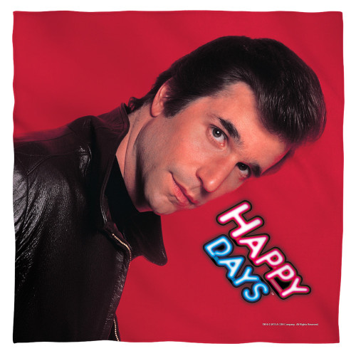 Image for Happy Days Face Bandana -Red Fonz