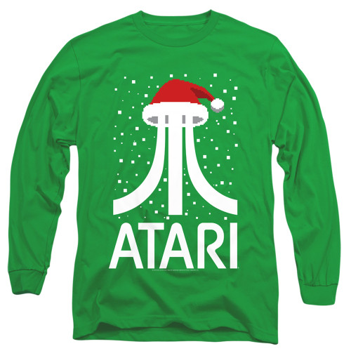 Image for Atari Long Sleeve T-Shirt - Pixel Santa Hat