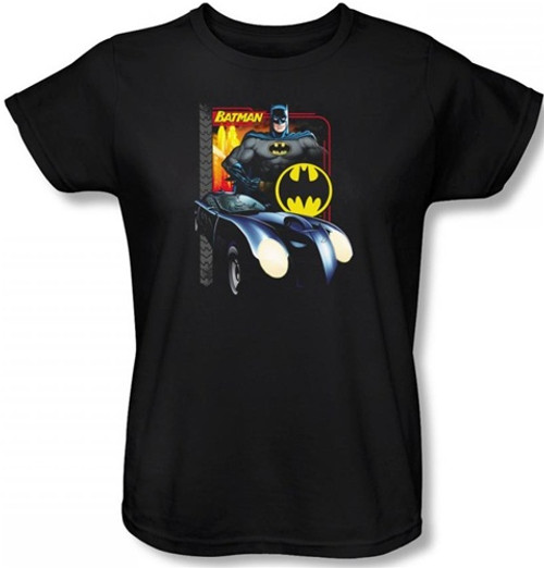 Batman Womens T-Shirt - Bat Racing