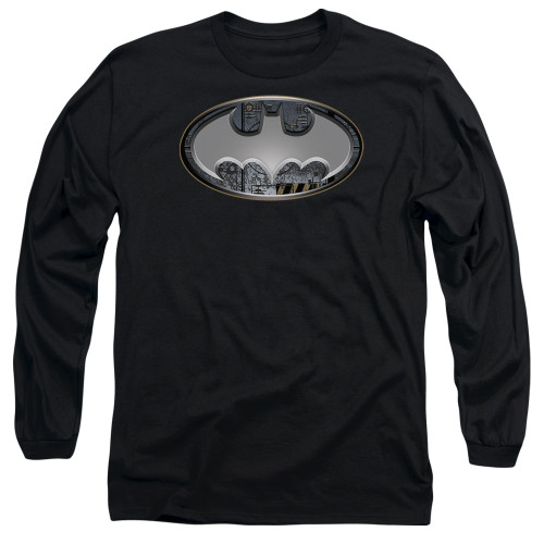Image for Batman Long Sleeve T-Shirt - Steel Wall Shield