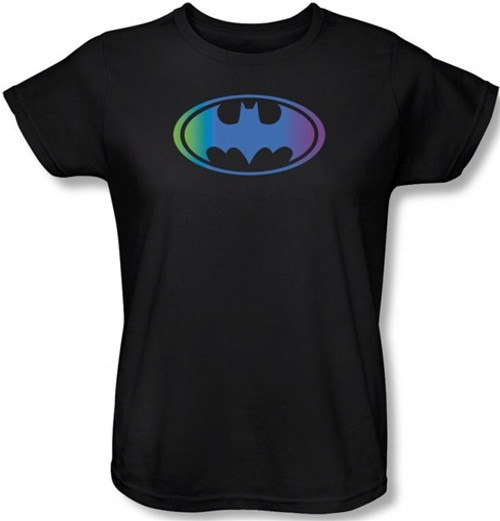 Batman Womens T-Shirt - Gradient Bat Logo