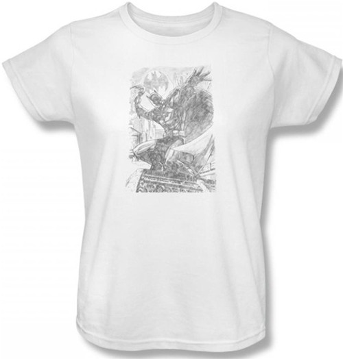 Batman Womens T-Shirt - Pencil Baterang Throw