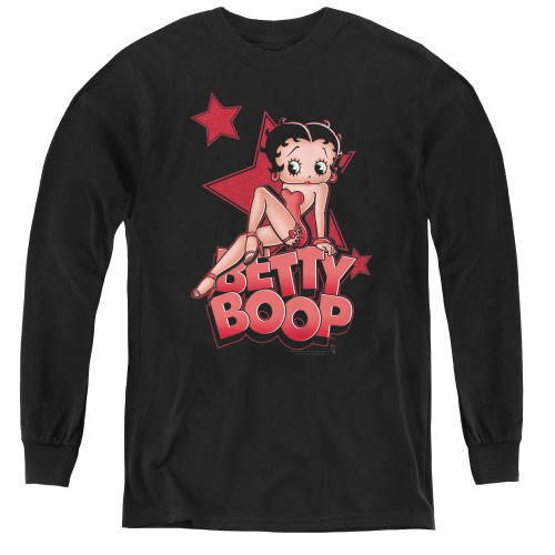 Image for Betty Boop Youth Long Sleeve T-Shirt - Sexy Star