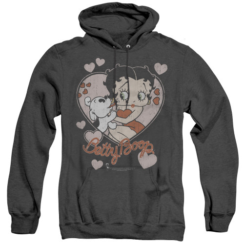 Image for Betty Boop Heather Hoodie - Classic Kiss