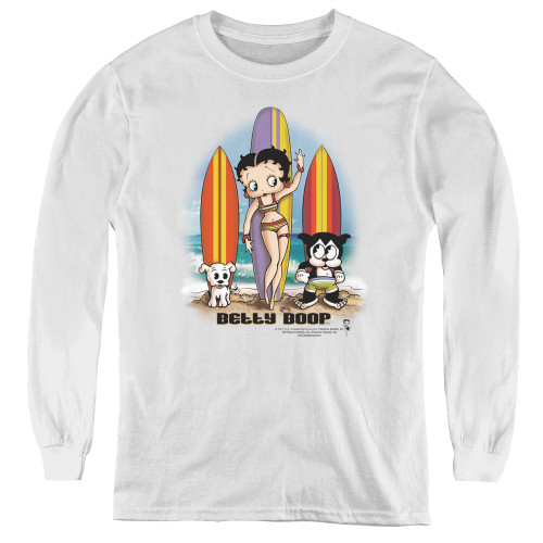 Image for Betty Boop Youth Long Sleeve T-Shirt - Surfers