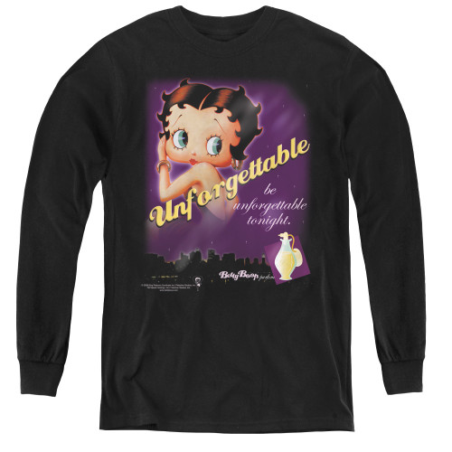 Image for Betty Boop Youth Long Sleeve T-Shirt - Unforgettable